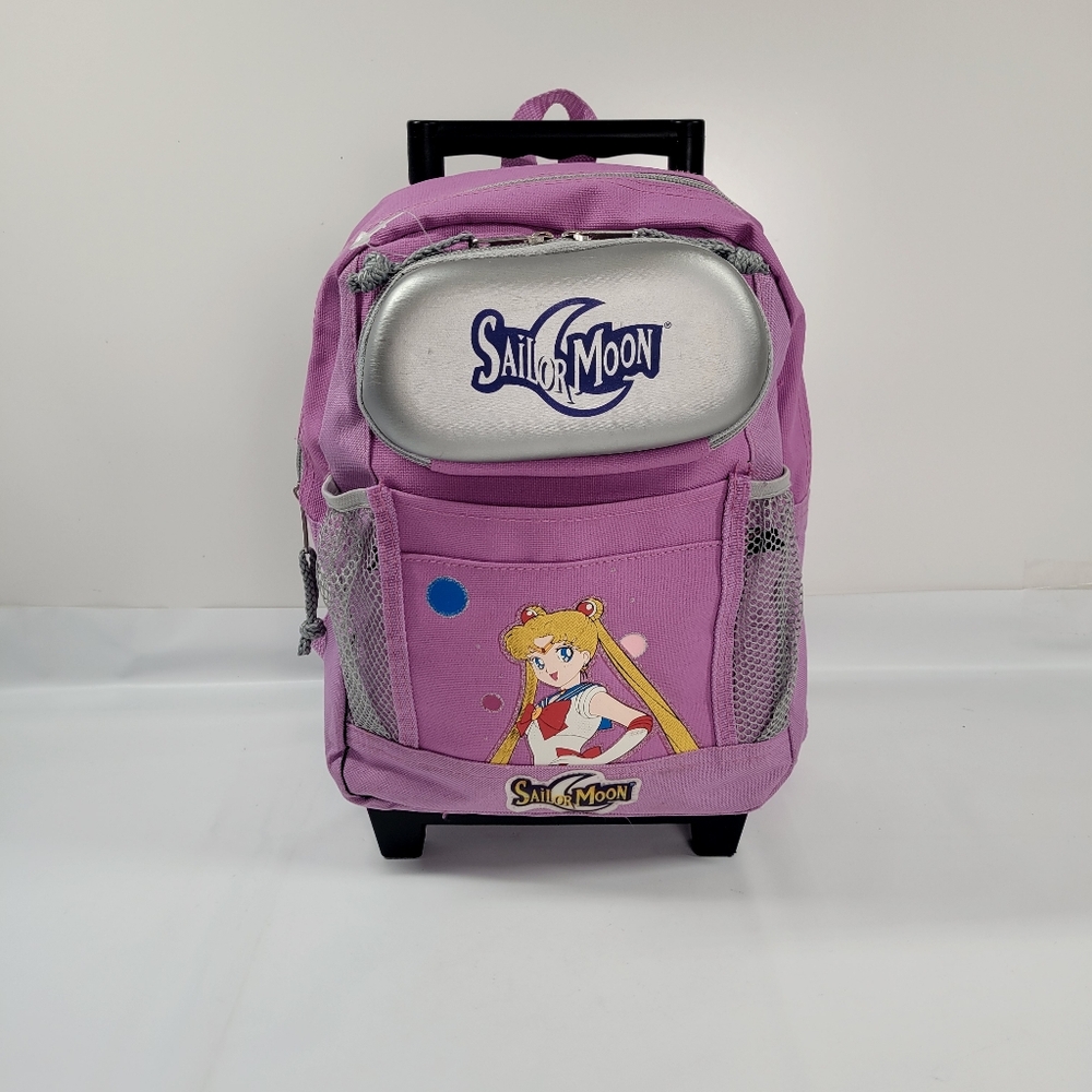 Vintage 2001 Sailor Moon Pink Mini Wheeled Backpack